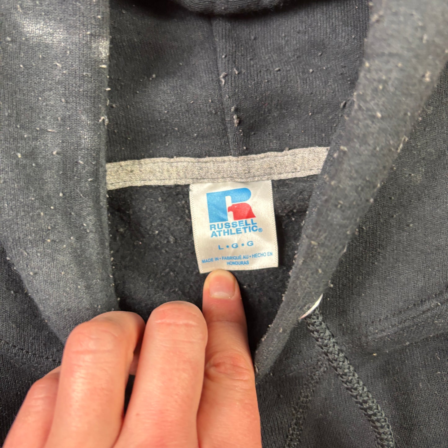 Vintage Russell Athletic Black Boxy Blank Sweatshirt - L
