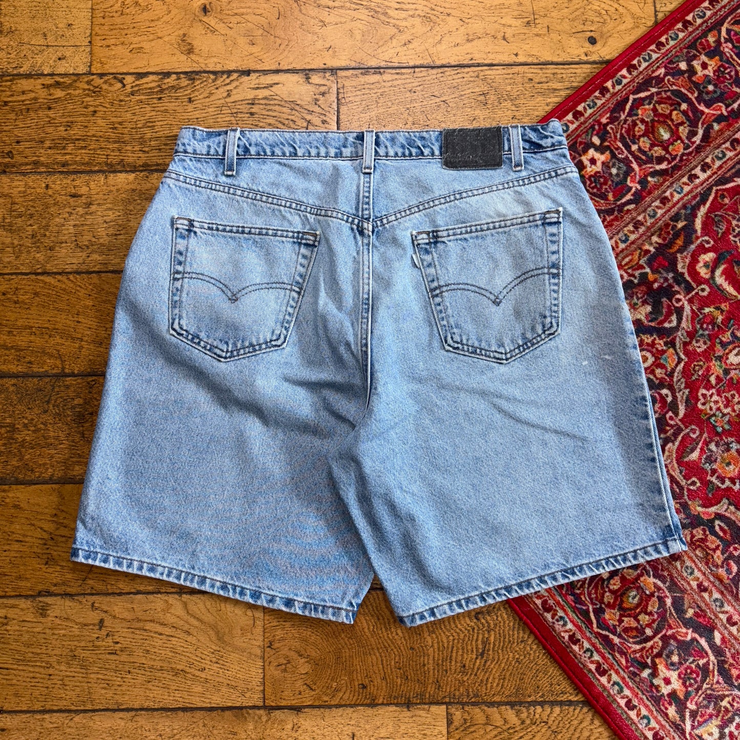 Vintage Levis Silver Tab Blue Y2K Hip Hop Baggy Jeans Shorts Jorts - 38