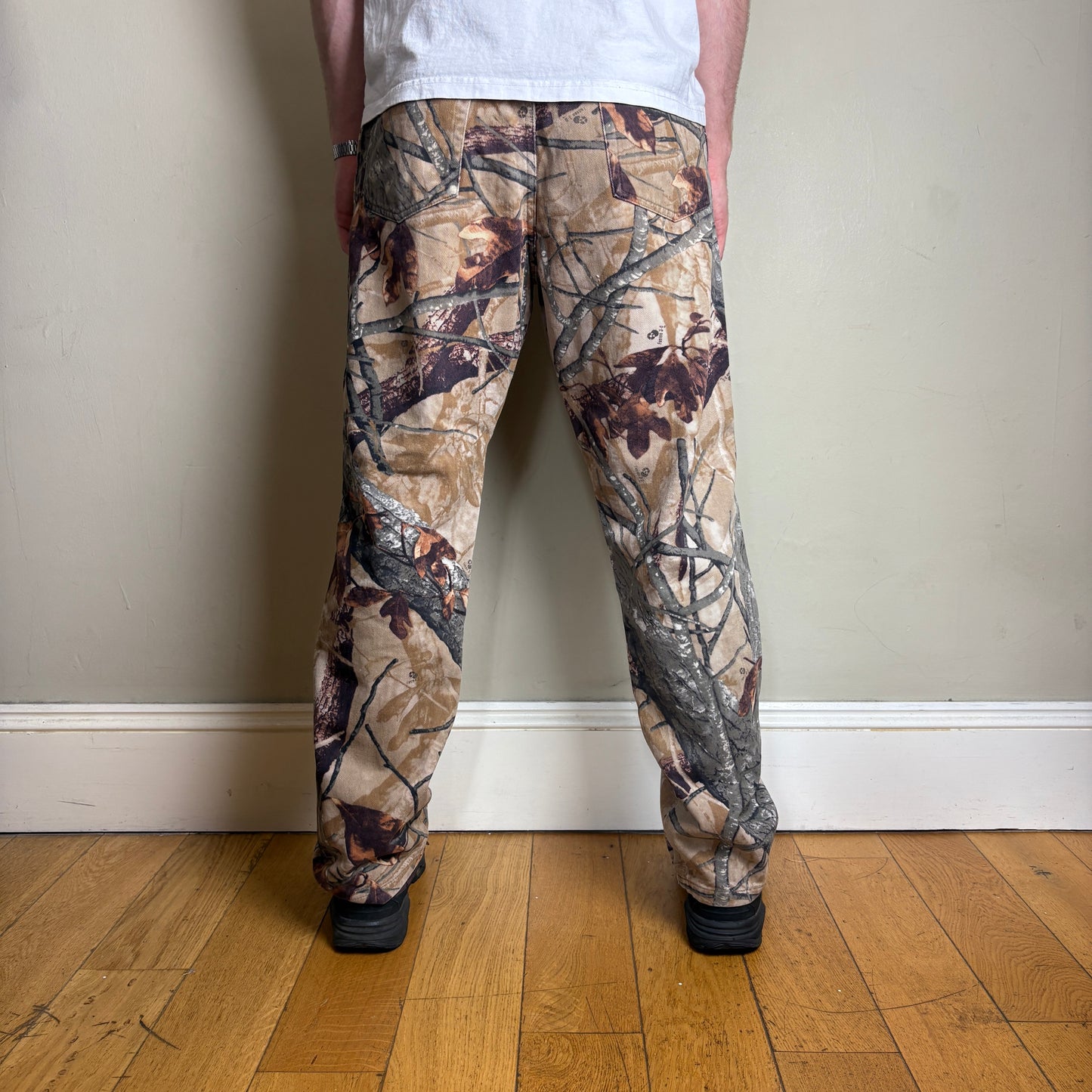 Vintage Real Tree Camo Double Knee Brown Hunting Workwear Trousers - 34R