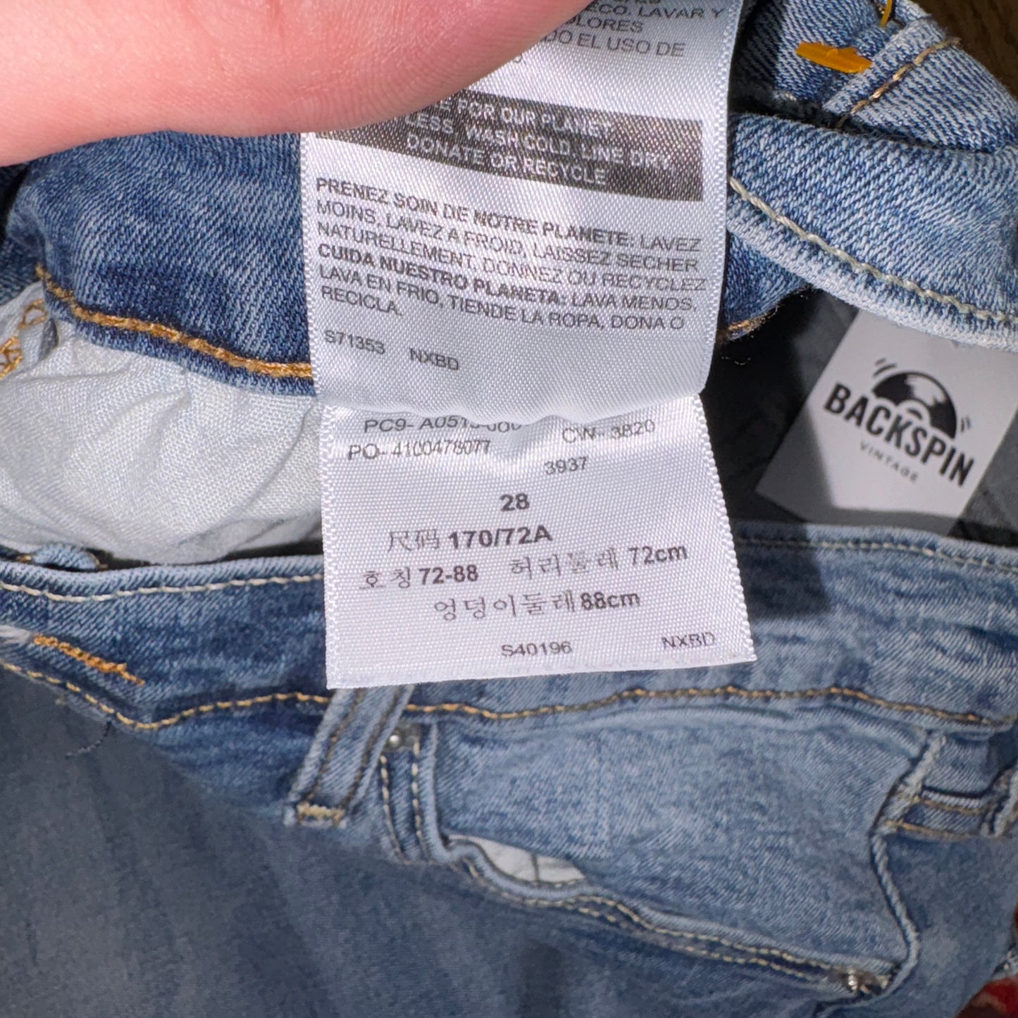 Vintage Levis Blue Denim Shorts - 30