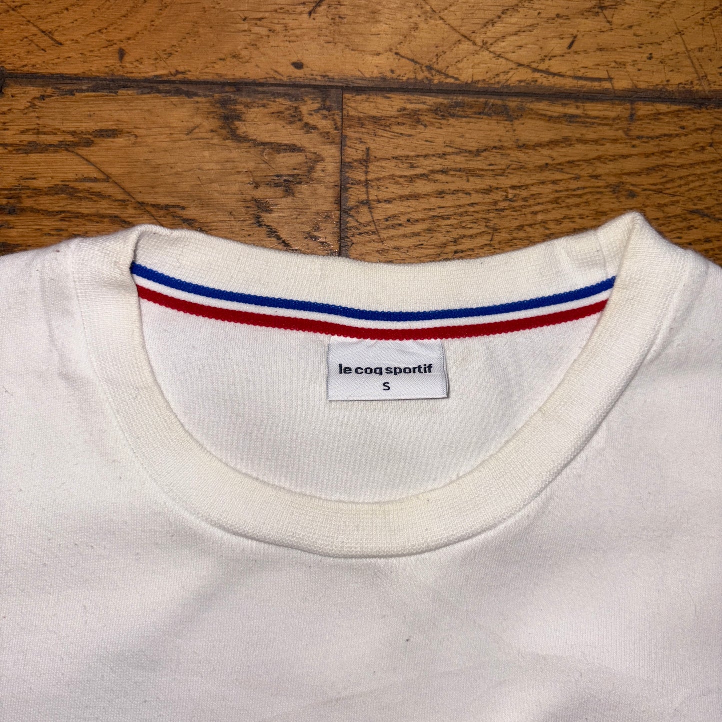Vintage Le Coq Sportif White Sweatshirt - S