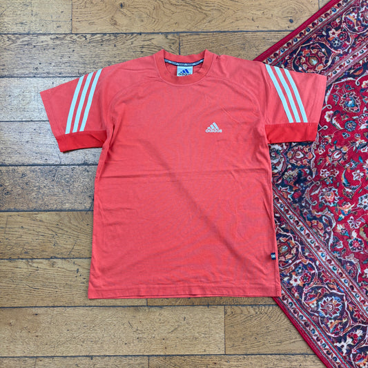 Vintage 90s Adidas Orange Graphic T-Shirt - S
