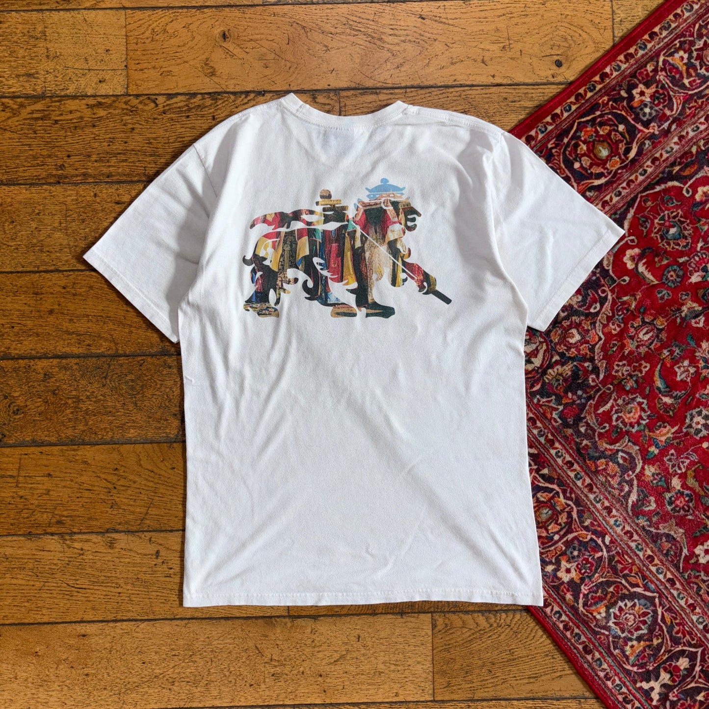 Vintage Stussy White Graphic T-Shirt - S