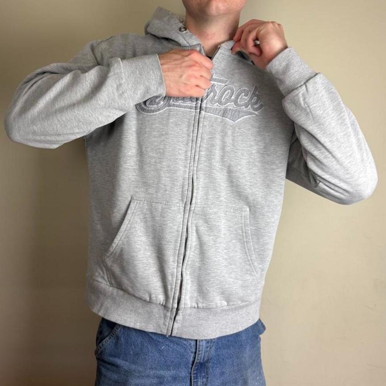 Vintage Saltrock Fleece Lined Grey Surfwear Hoodie Sweatshirt - L