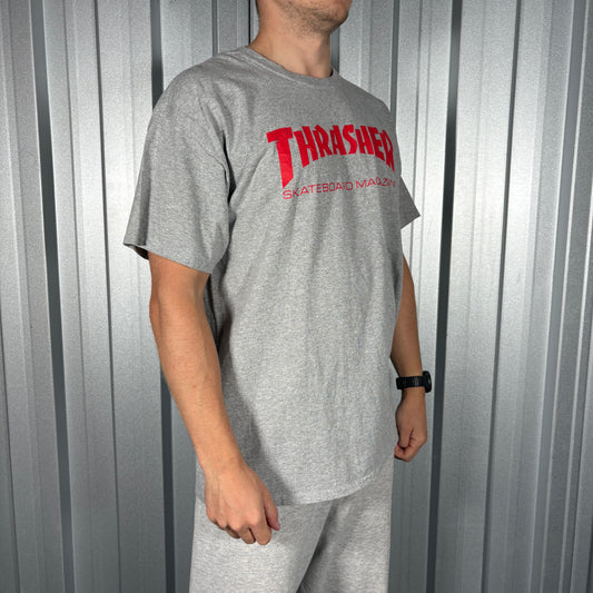 Thrasher Grey Skate Graphic T-Shirt - L
