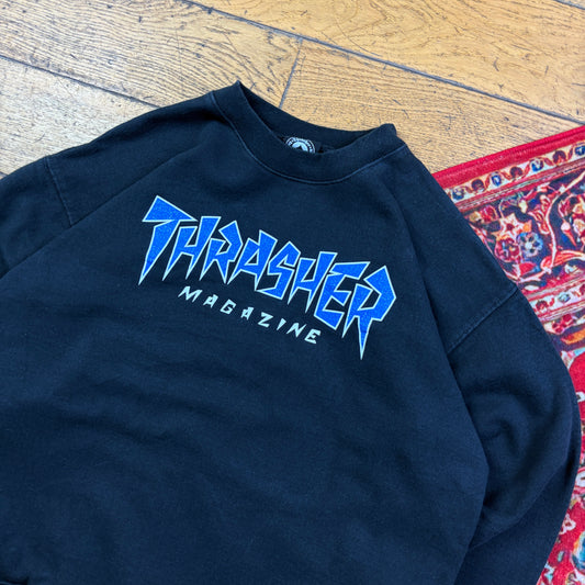 Vintage Thrasher Black Skate Sweatshirt - M