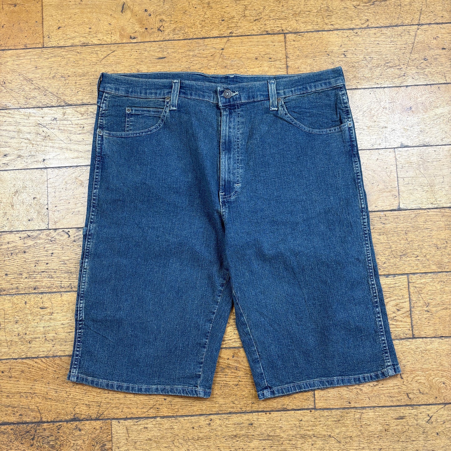 Vintage Dickies Workwear Carpenter Blue Baggy Shorts - 38