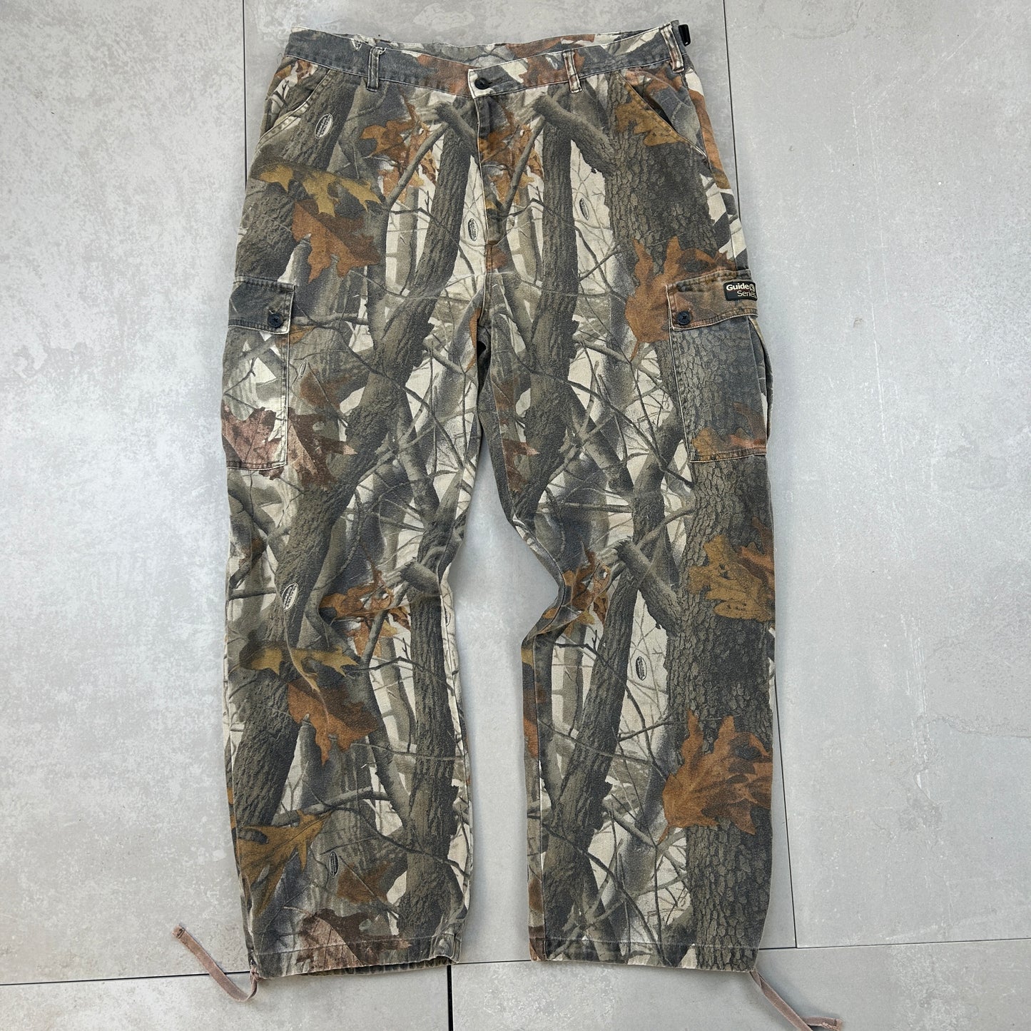 Vintage Real Tree Camo Baggy Khaki Cargo Workwear Hunting Trousers - 38 - 36