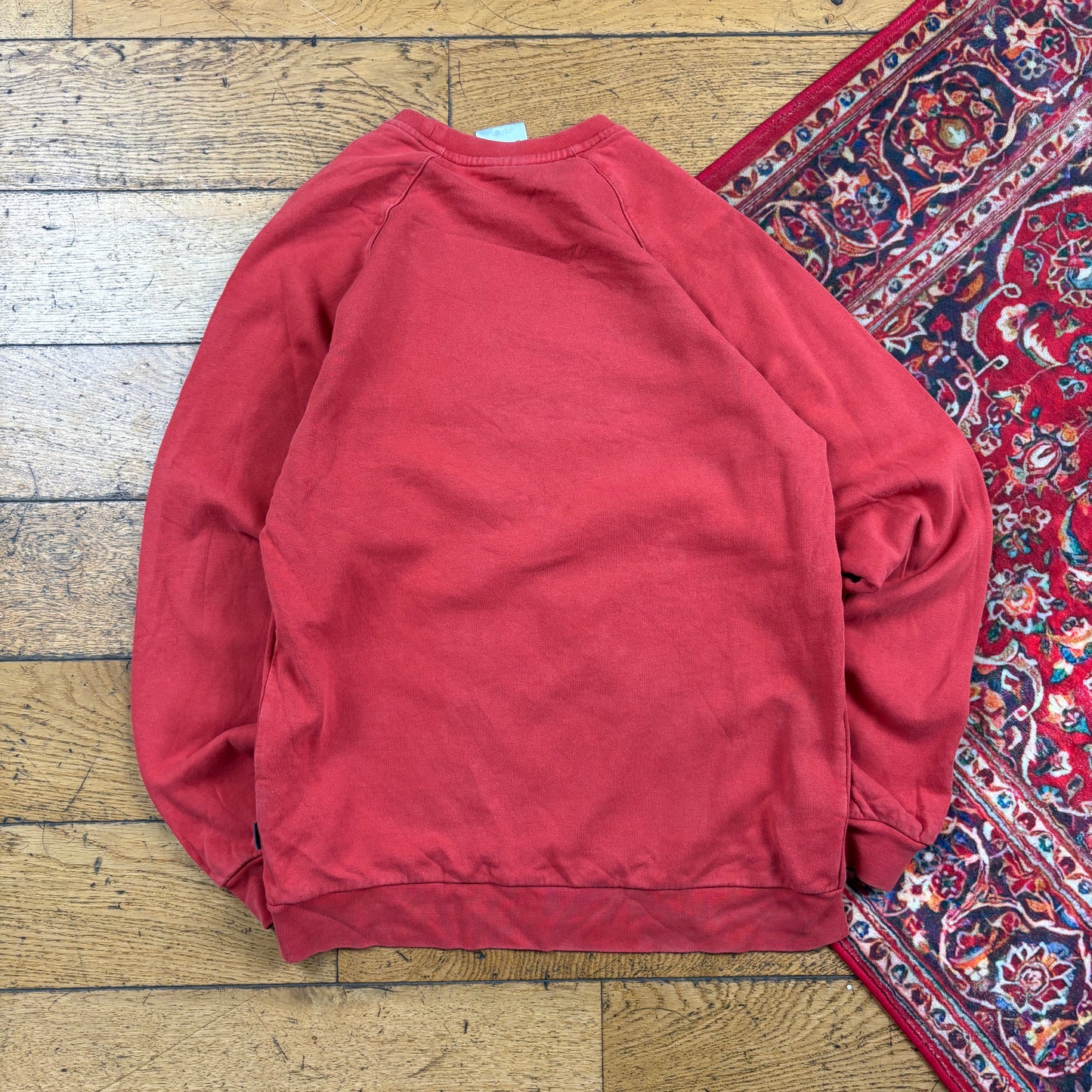 Vintage Adidas Burnt Orange Embroidered Sweatshirt - S