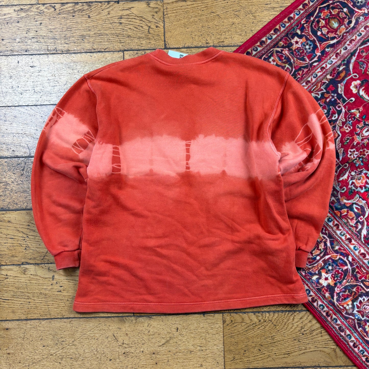 Vintage Maui and Sons Orange Surfwear Tie Dye Shark Sweatshirt - XS