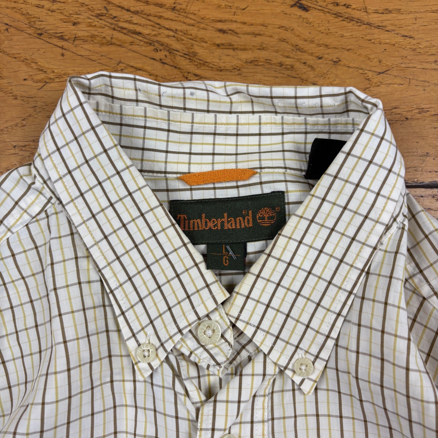 Vintage Timberland Cream Embroidered Shirt - L