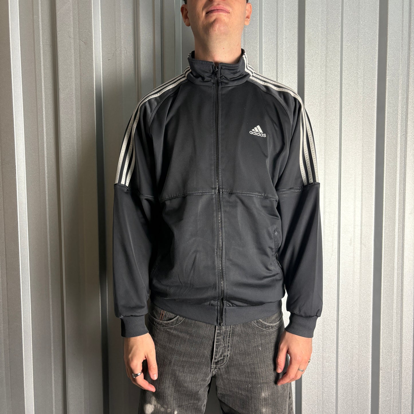 Vintage Adidas Black Y2K 00s Tracksuit Track Jacket - M