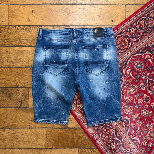 Vintage Blue Denim Shorts - 38