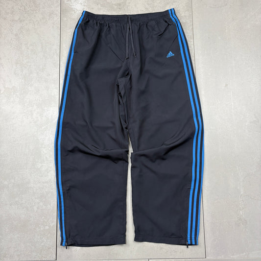 Vintage Adidas Black Baggy Tracksuit Sweatpants Track Pants Bottoms - XL