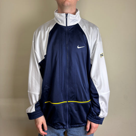 Vintage Nike Basketball 90s Navy White Tracksuit Track Jacket - XL