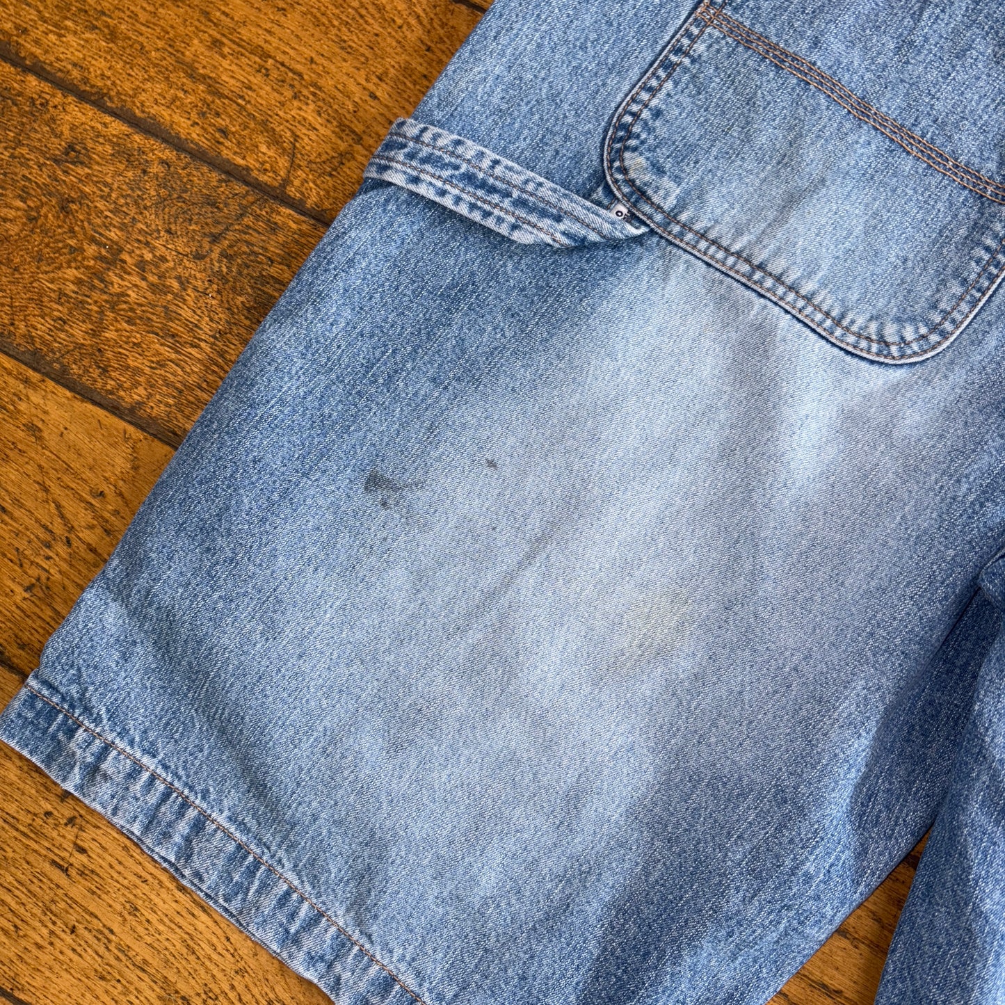 Vintage Paco Blue Embroidered Y2K Hip Hop Baggy Jeans Shorts Jorts - 40