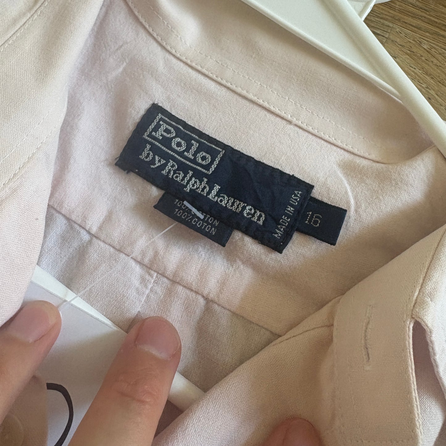 Vintage Ralph Lauren Light Pink Embroidered Shirt - XL