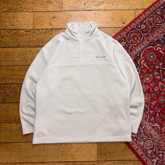 Vintage Reebok Cream Fleece Embroidered Sweatshirt - XL