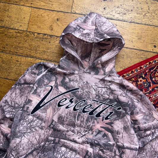 Vintage Realtree Boxy Brown Camo Embroidered Hoodie Sweatshirt - M