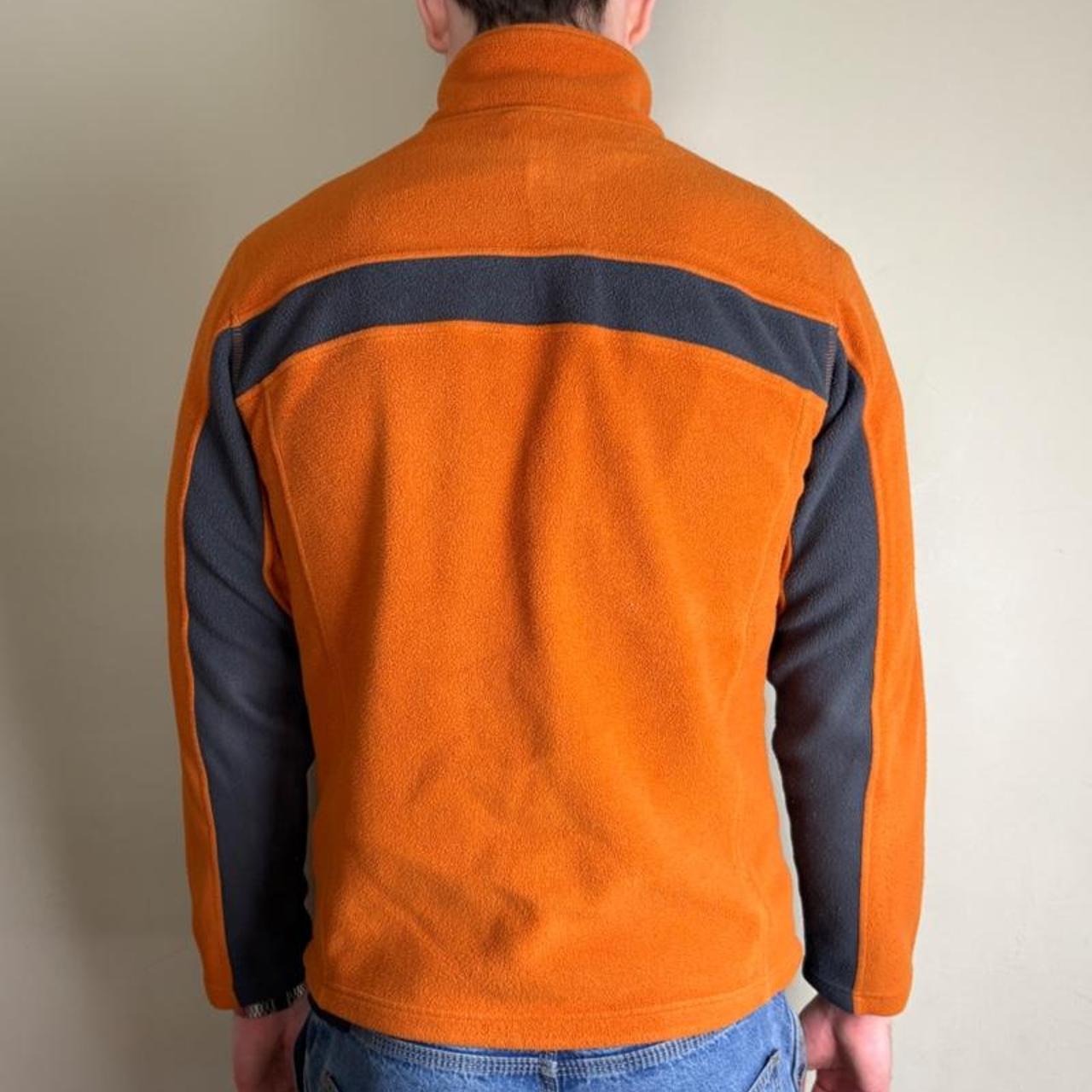 Vintage North Face Orange Fleece Zip Sweatshirt - S
