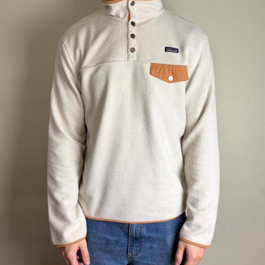 Vintage Patagonia Cream Fleece Synchilla Sweatshirt - M