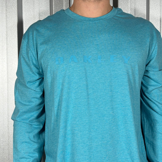 Oakley Blue Long Sleeve Sports T Shirt - 2XL