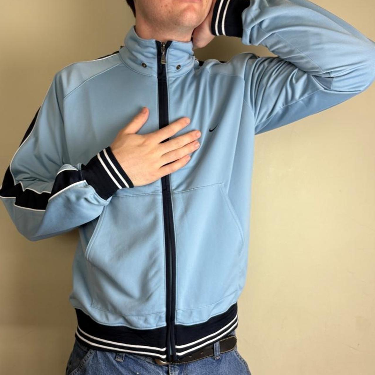 Vintage Nike Y2K Blue Track Jacket - M
