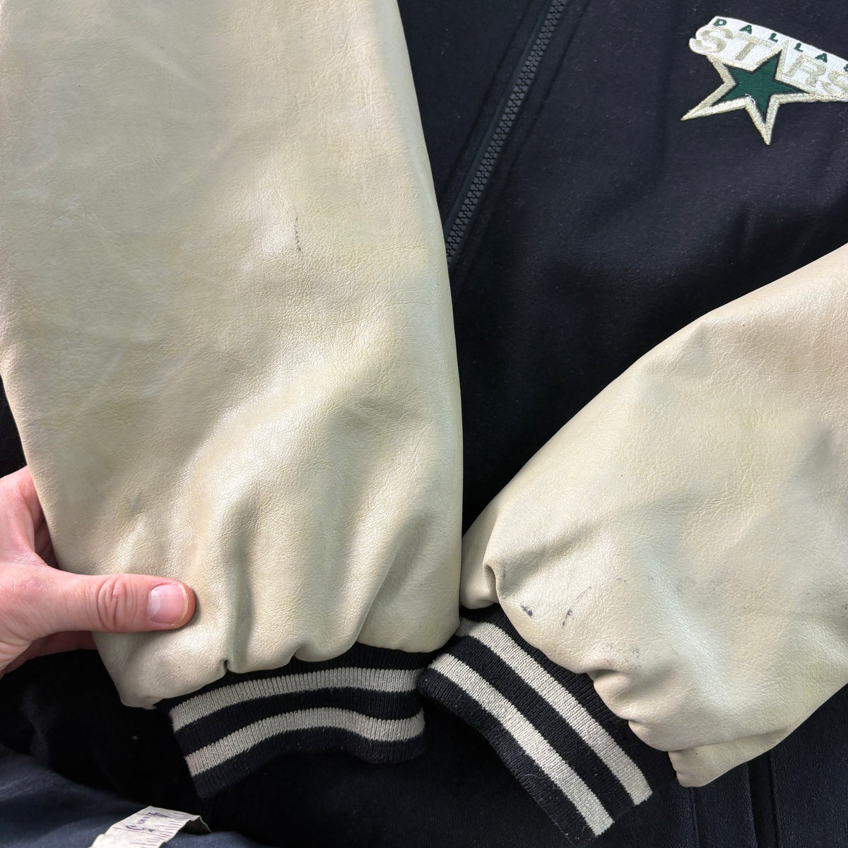 Vintage Nike 90s Dallas Black Varsity Reversible Bomber Jacket - M