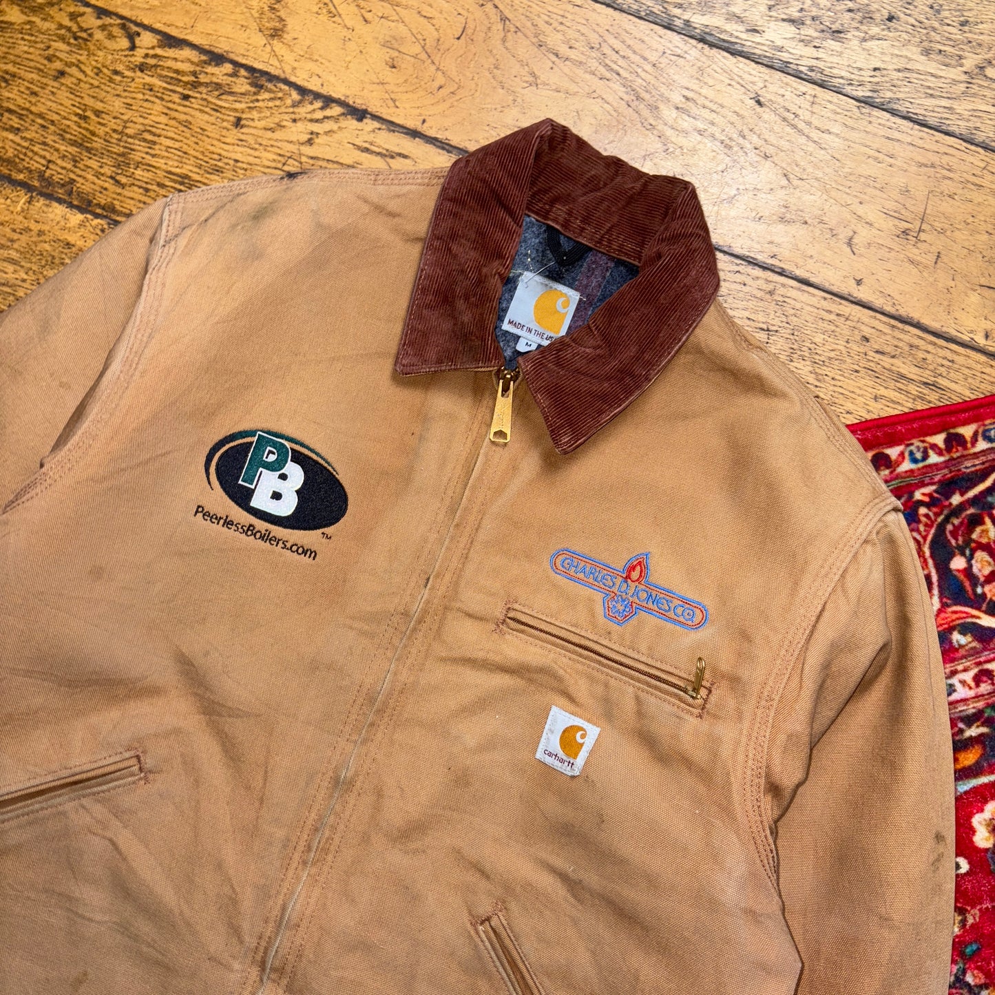 Vintage Carhartt Made in USA Brown Detroit Workwear Jacket - M