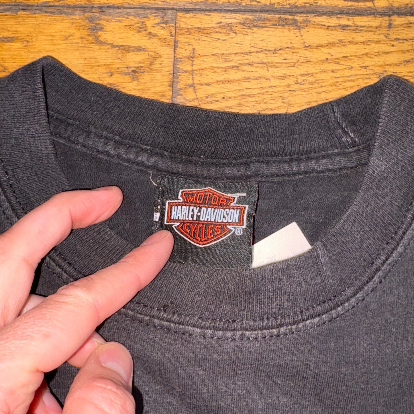 Vintage Harley Davidson Black Motorbike Graphic T-Shirt - XS
