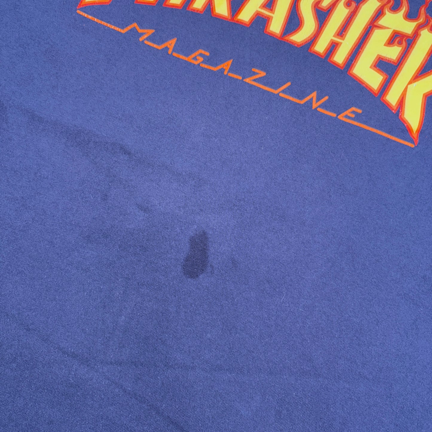 Vintage Thrasher Navy Skate Flames Womens Graphic T-Shirt - S