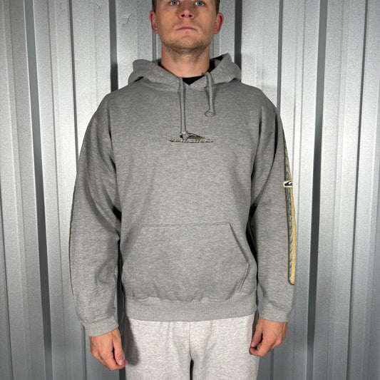 Quiksilver Surfwear Grey Y2K Hoodie Sweatshirt - M
