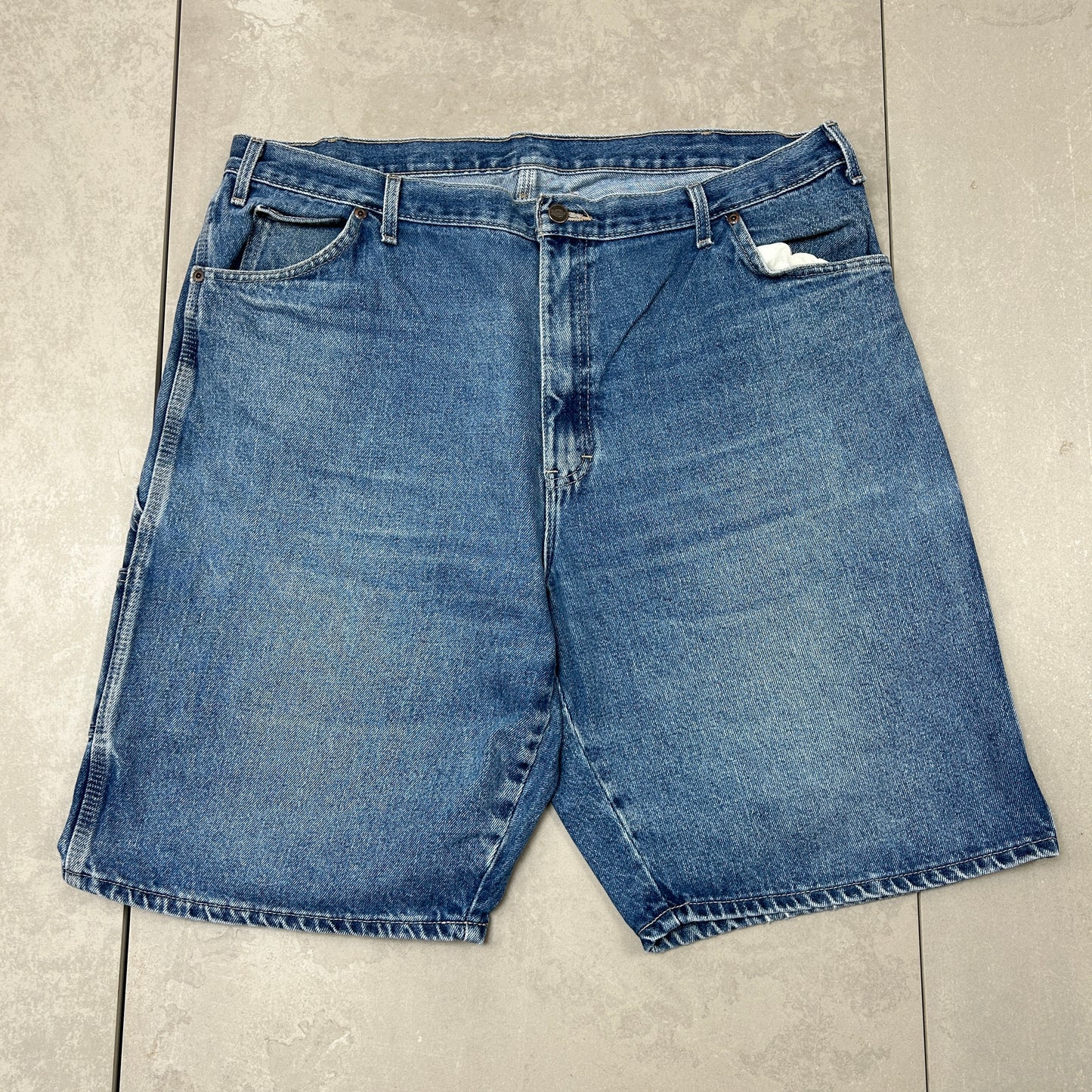 Vintage Dickies Workwear Carpenter Baggy Blue Shorts - 40