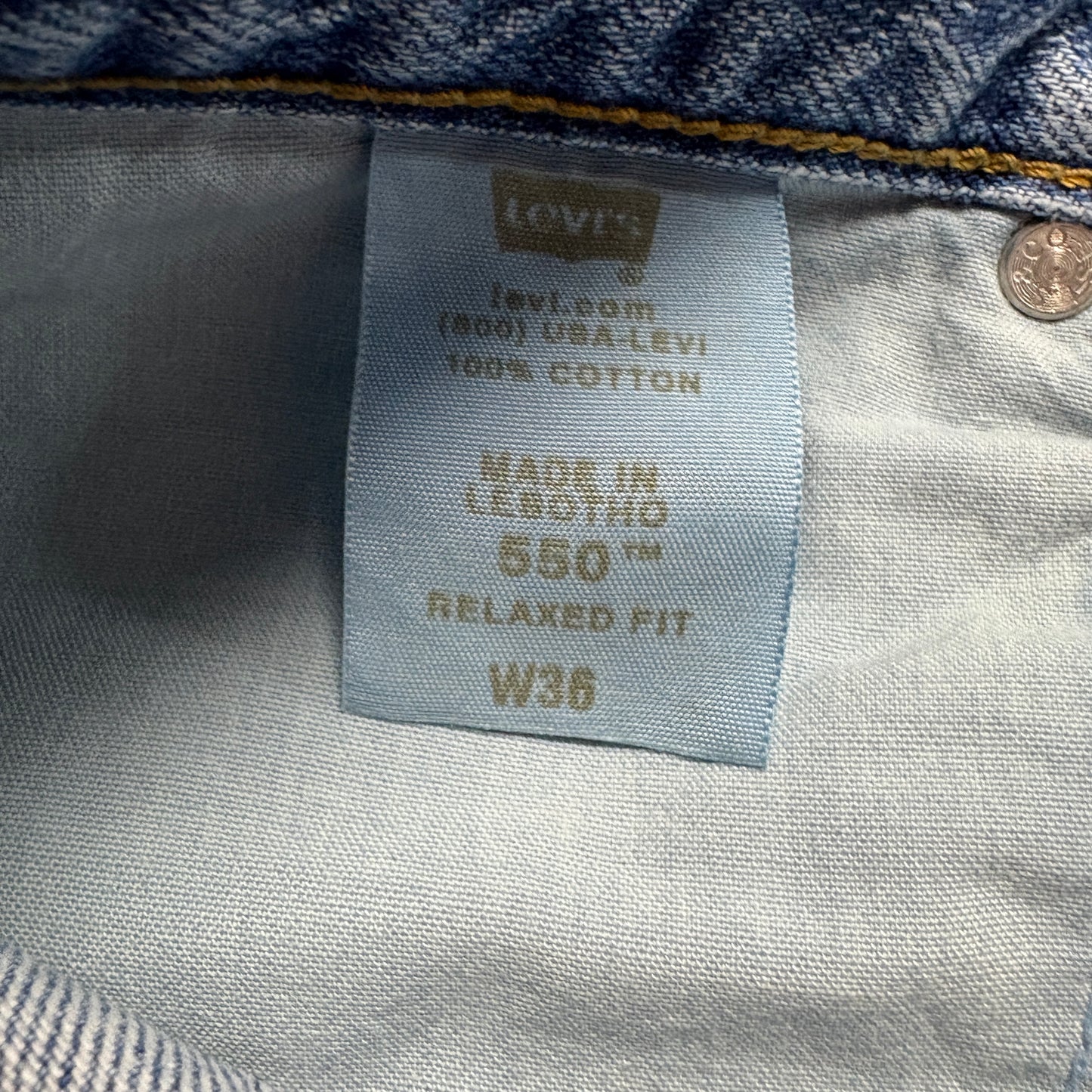 Vintage Levis 550 Blue  Baggy Denim Shorts - 36