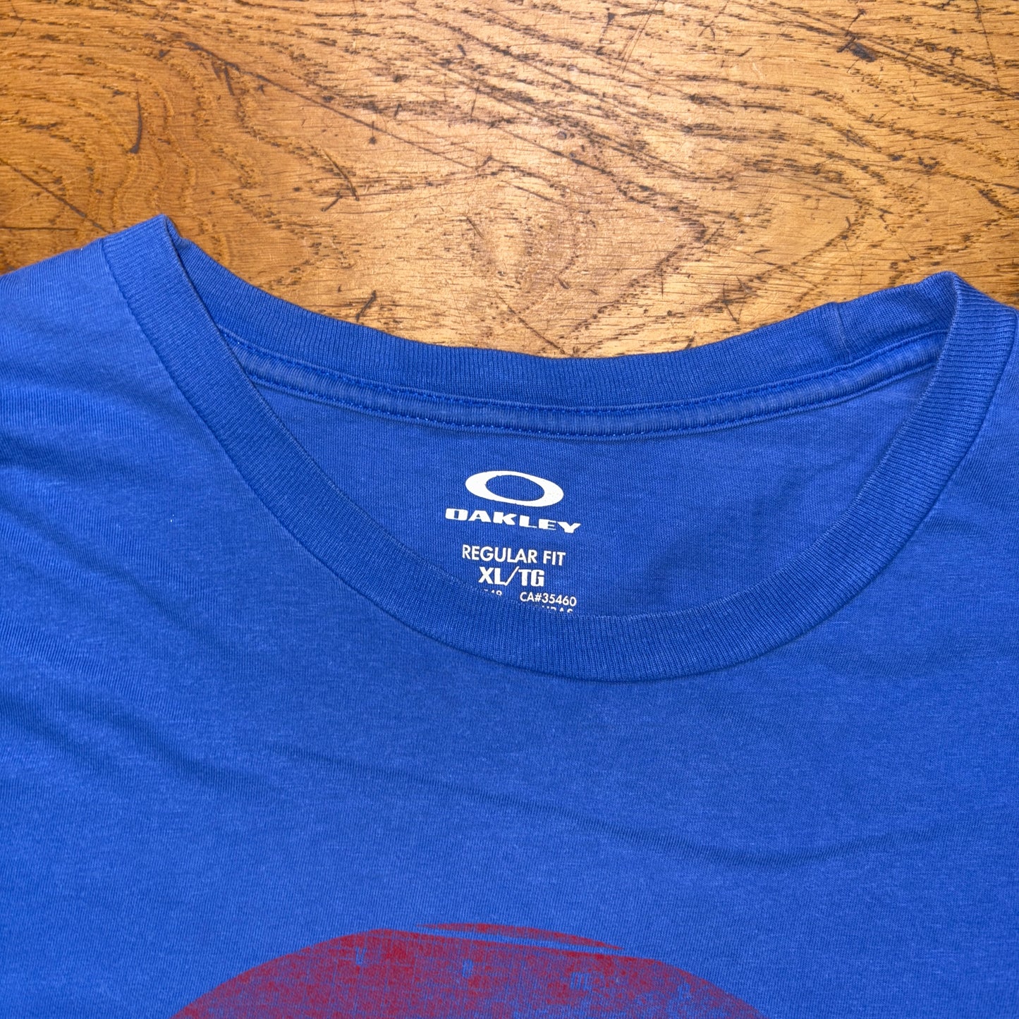 Vintage Oakley Blue Graphic T-Shirt - XL
