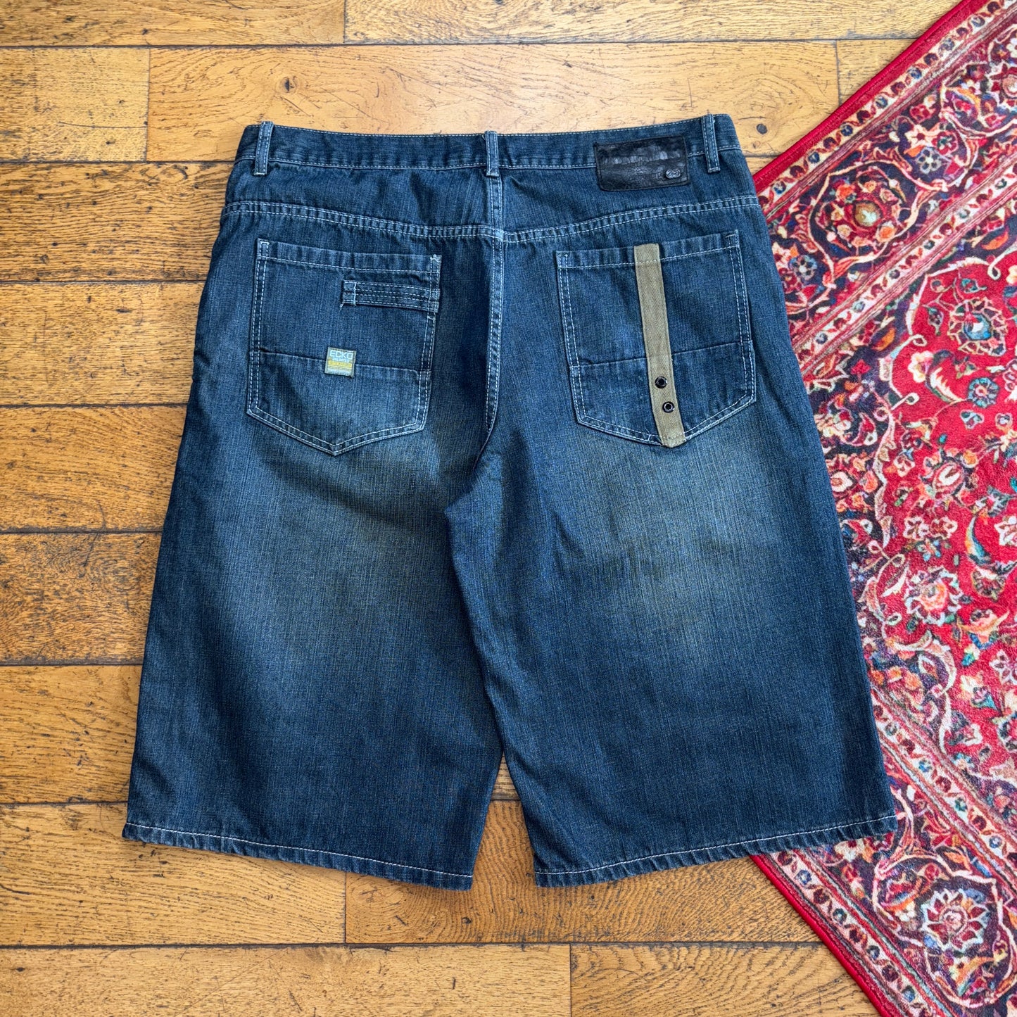 Vintage Ecko Unltd Embroidered Hip Blue Hop Baggy Shorts Jorts - 38