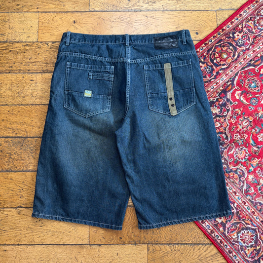 Vintage Ecko Unltd Embroidered Hip Blue Hop Baggy Shorts Jorts - 38