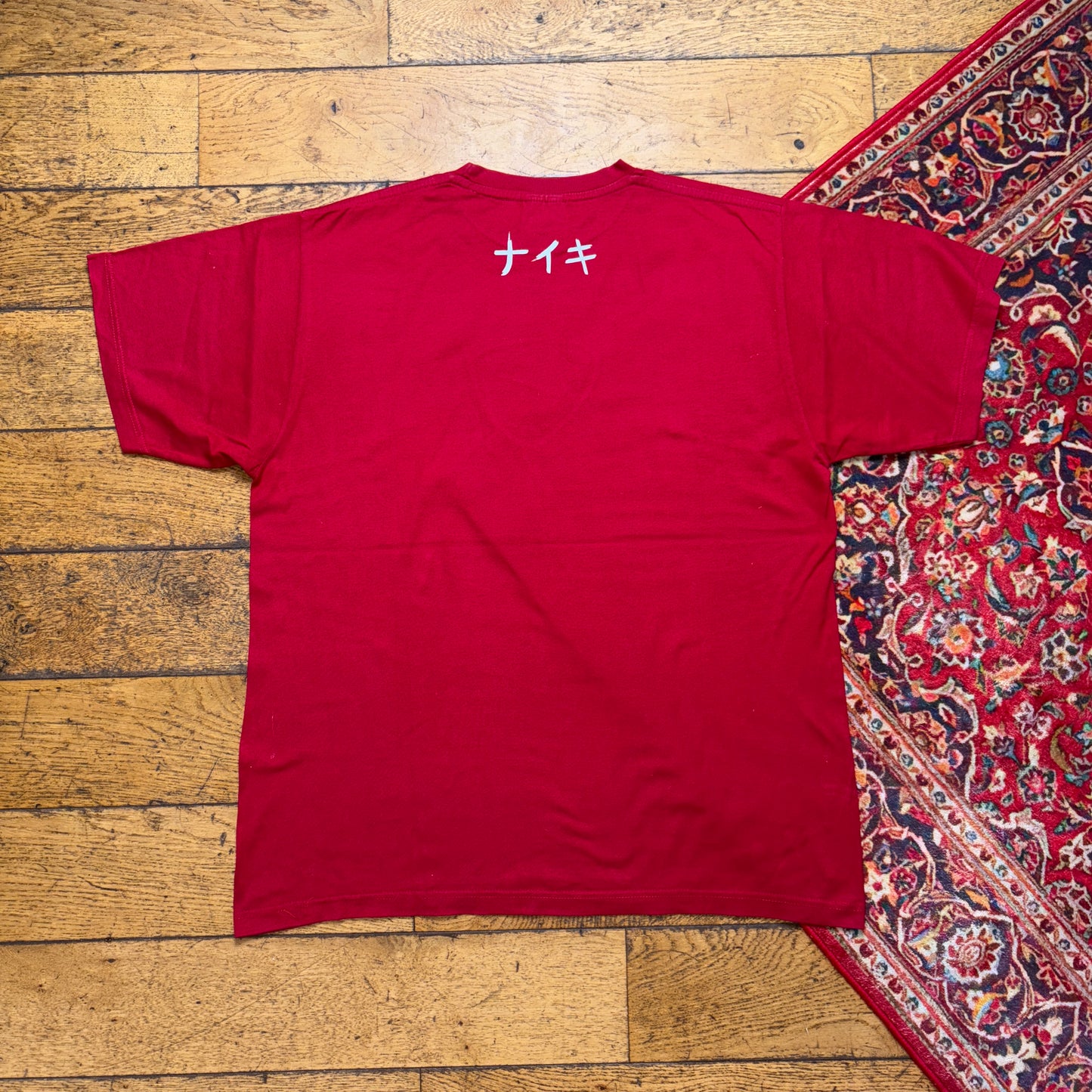 Vintage Nike Y2K Red T90 Swoosh Graphic T-Shirt - L