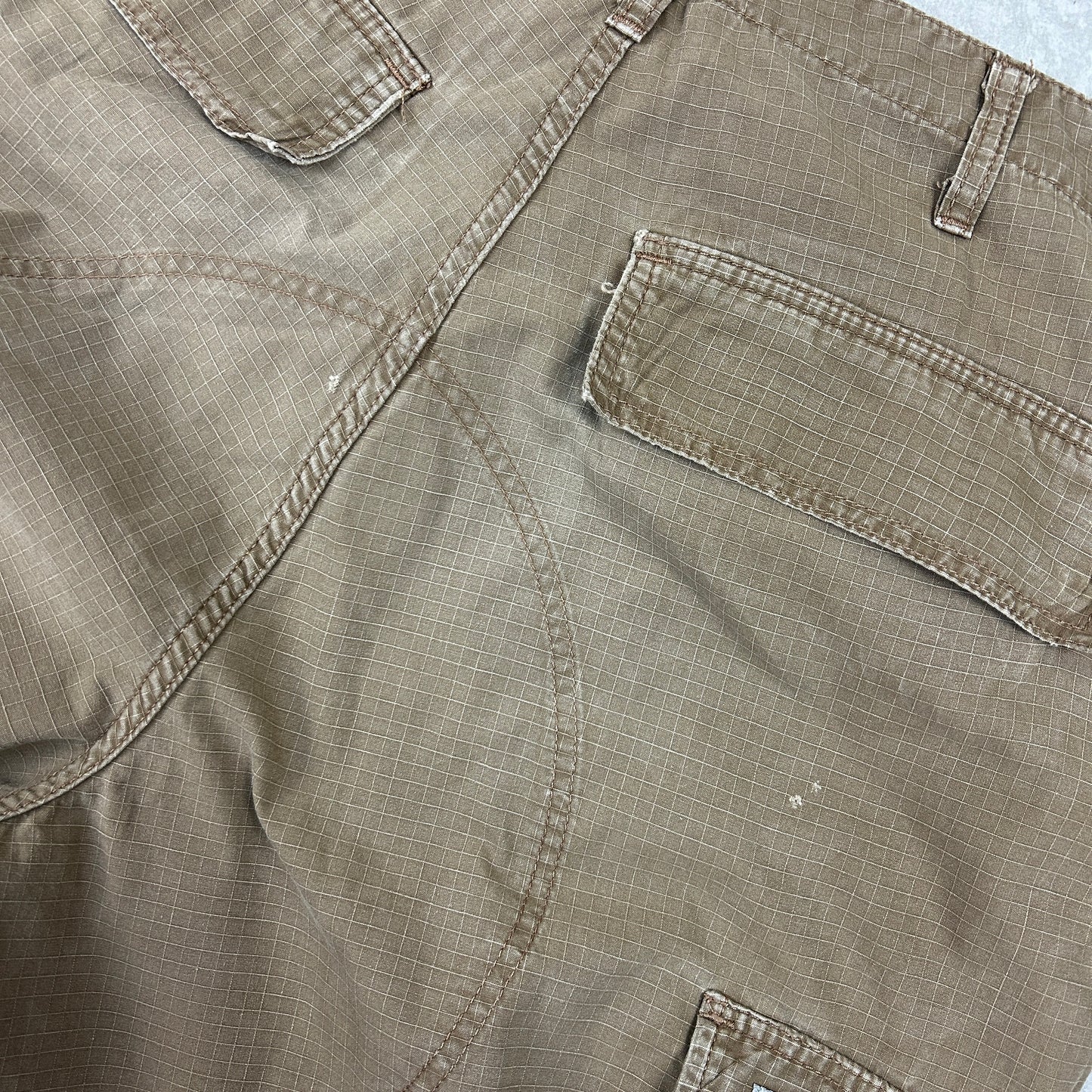 Vintage Carhartt Brown Workwear Carpenter Baggy Cargo Trousers - 36