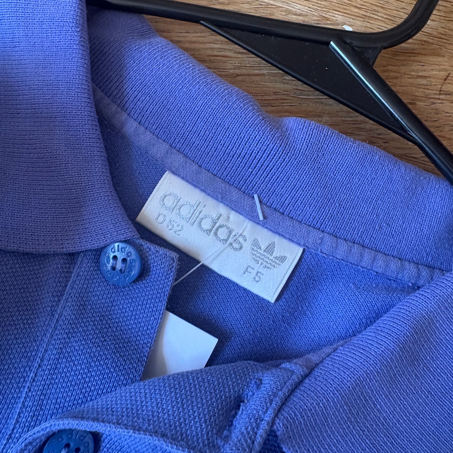 Vintage 90s Adidas Originals Purple Embroidered Polo Shirt - M