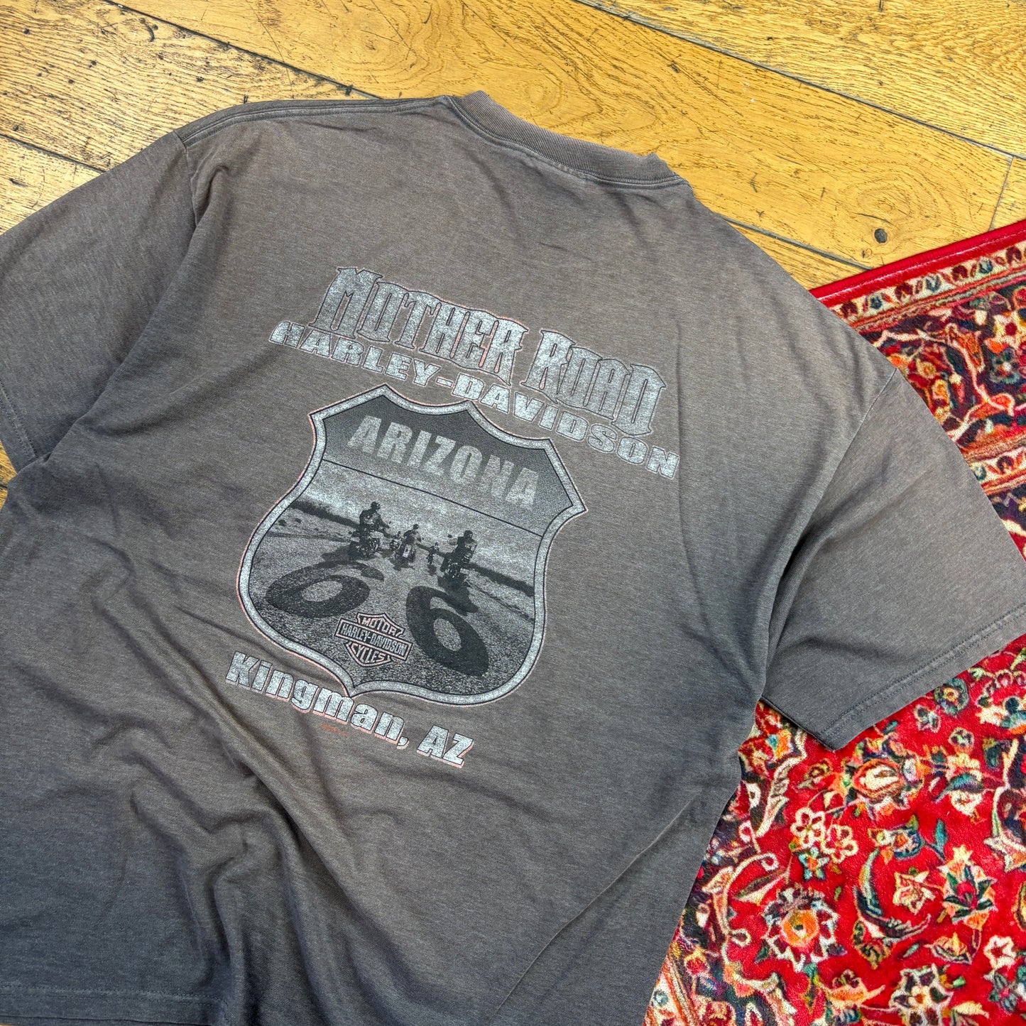 Vintage Harley Davidson Brown Faded Graphic T-Shirt - XL