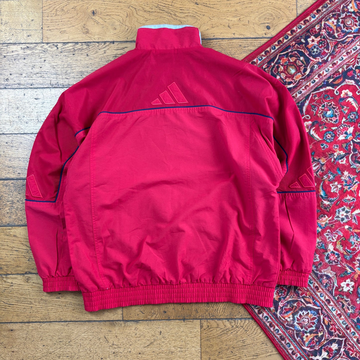 Vintage Adidas Red 90s Tracksuit Track Shell Windbreaker Jacket - L