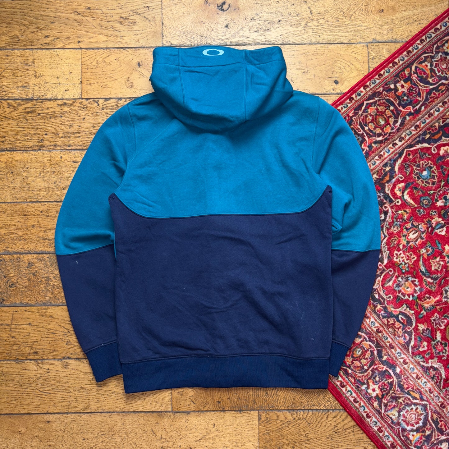 Vintage Oakley Blue Navy Zip Hoodie Sweatshirt - M
