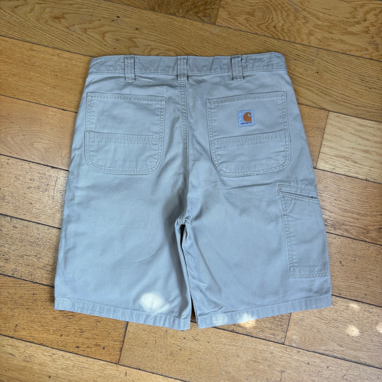 Vintage Carhartt Cream Workwear Baggy Carpenter Shorts - 32