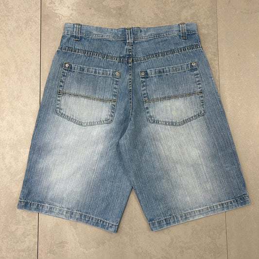Vintage Southpole Embroidered Hip Hop Baggy Blue Shorts Jorts - 36