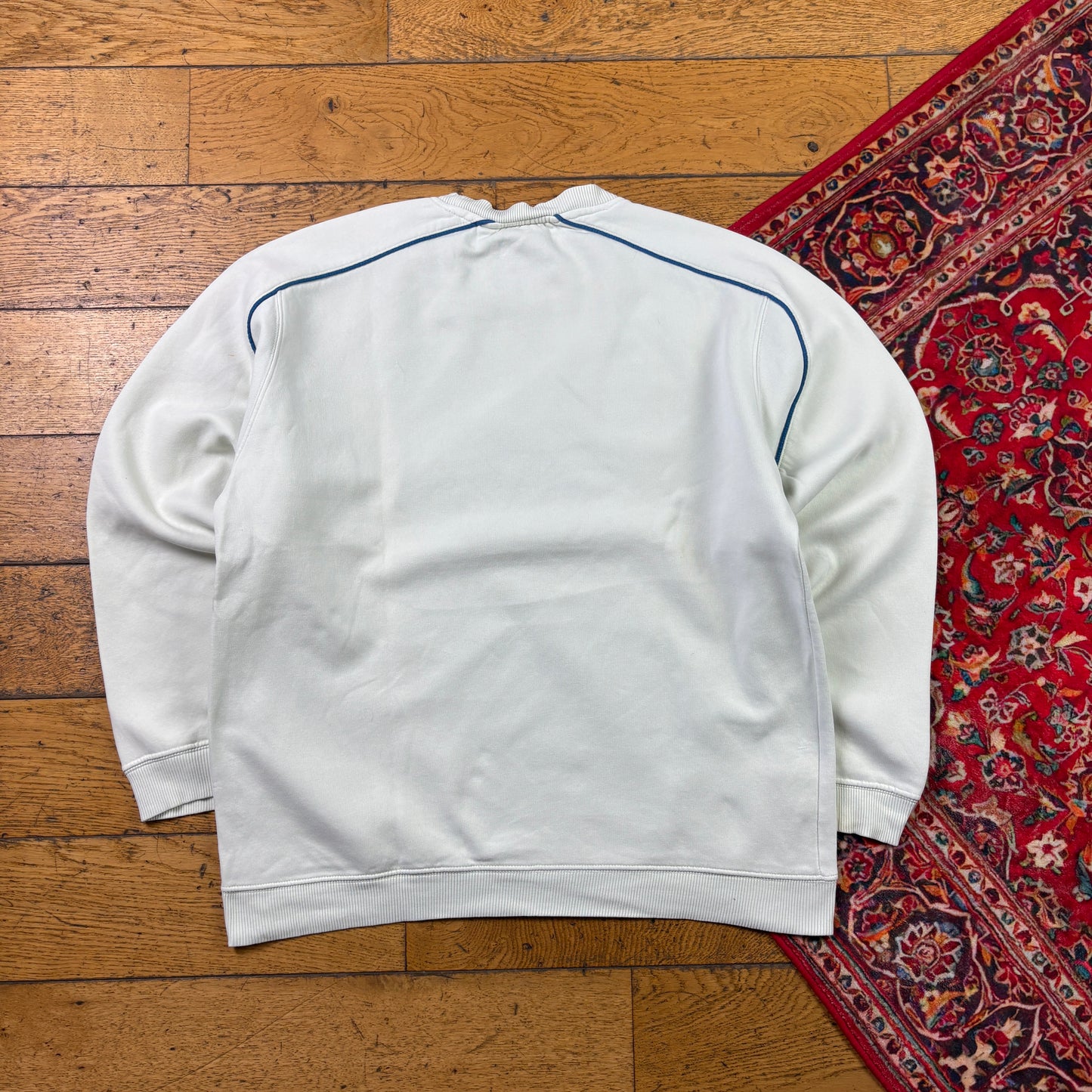 Vintage Adidas Cream Embroidered Sweatshirt - L