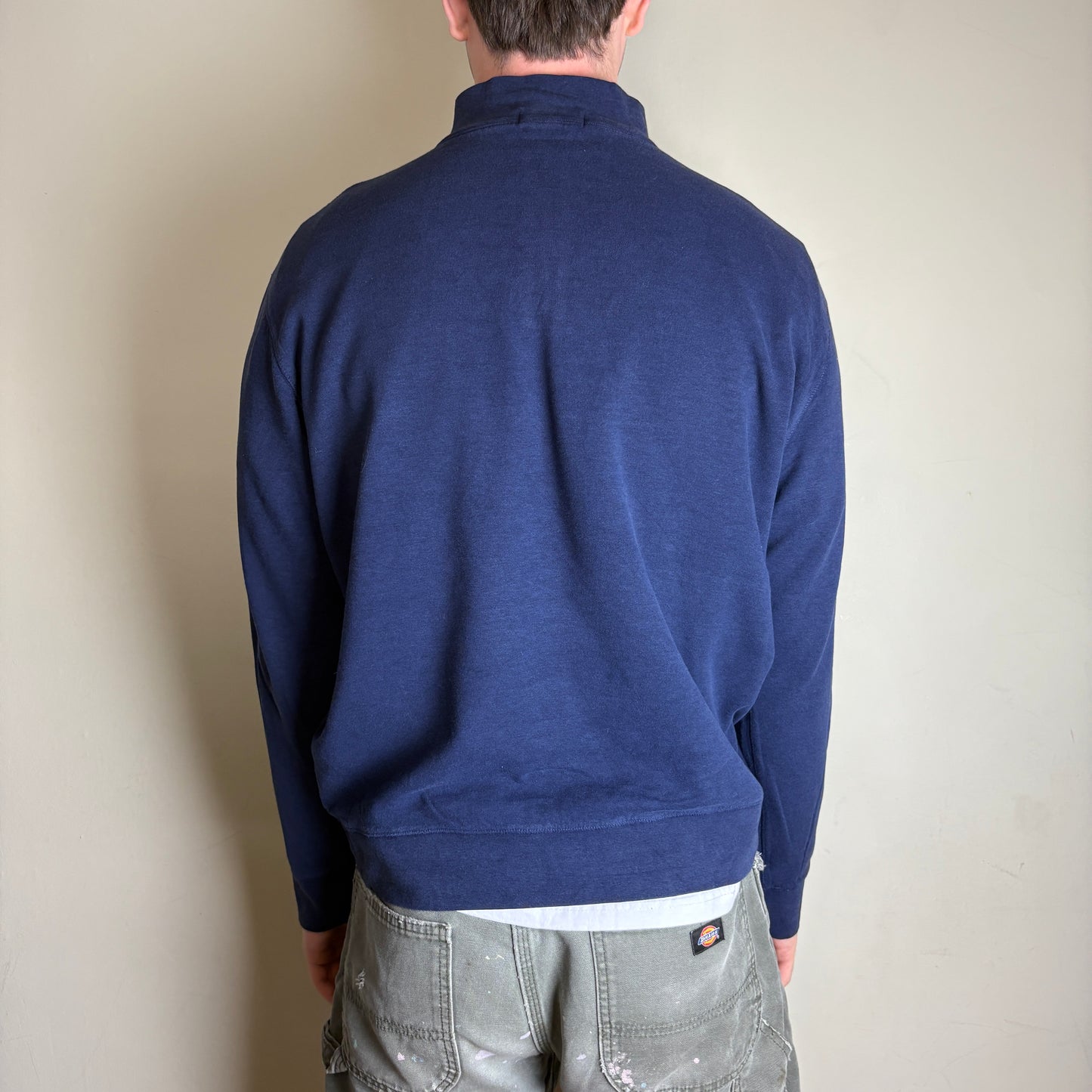 Vintage Ralph Lauren Navy Blue Quarter Zip Jumper - L