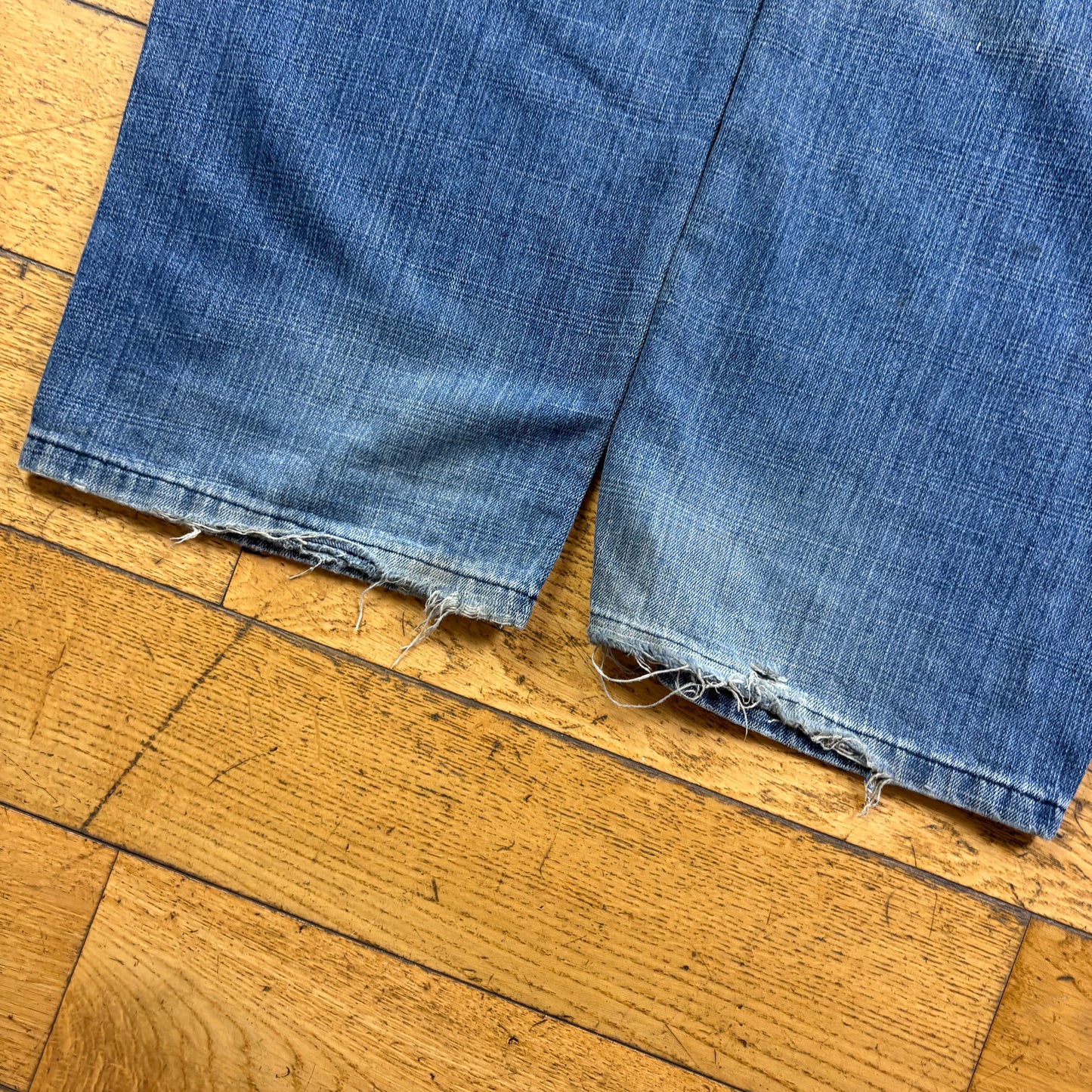 Vintage Akademiks Blue Embroidered Y2K Hip Hop Baggy Jeans - 38