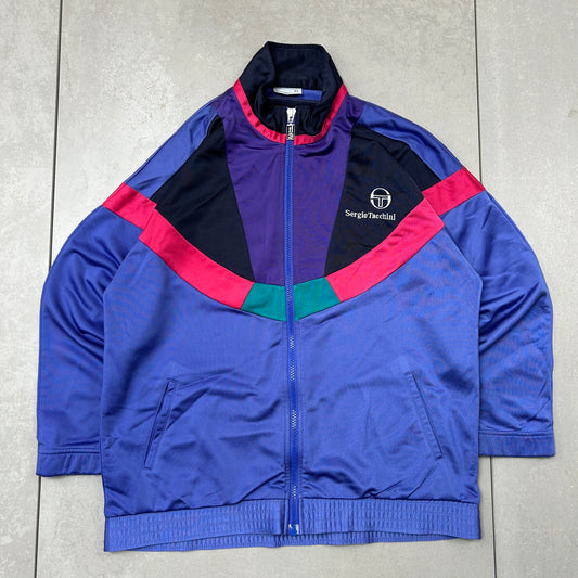 Vintage Sergio Tacchini Purple Tracksuit Track Shell Windbreaker Jacket - S