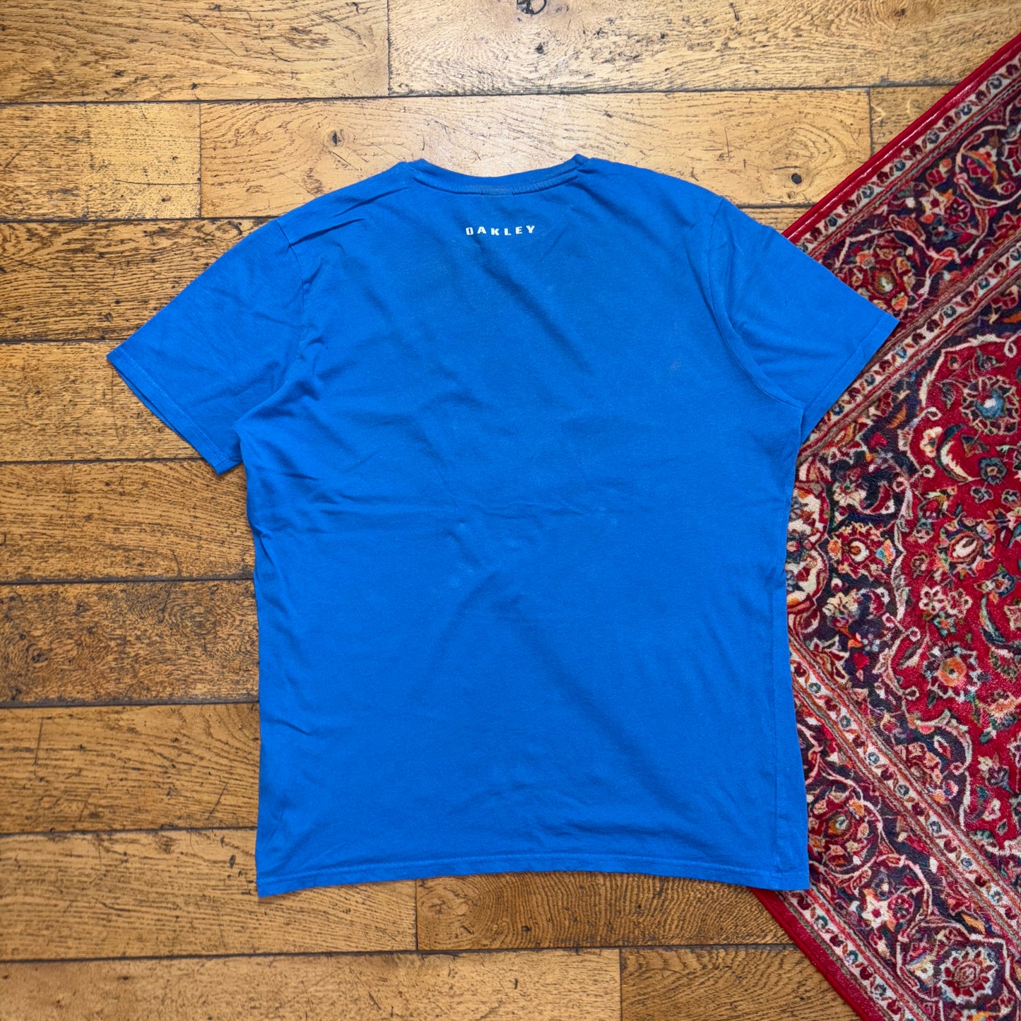 Vintage Oakley Blue Graphic T-Shirt - L